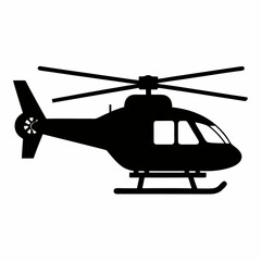 Helicopter Black silhouette