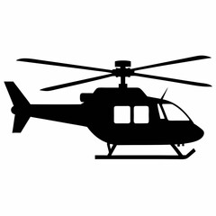 Helicopter Black silhouette