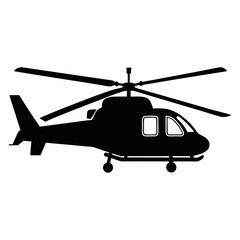 Helicopter Black silhouette