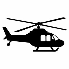 Helicopter Black silhouette