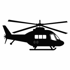 Helicopter Black silhouette