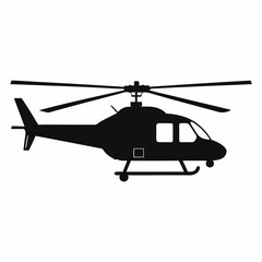 Helicopter Black silhouette