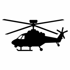 Helicopter Black silhouette