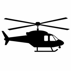 Helicopter Black silhouette