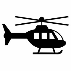 Helicopter Black silhouette