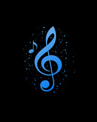 treble clef Generative AI	
