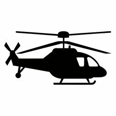 Helicopter Black silhouette