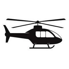 Helicopter Black silhouette