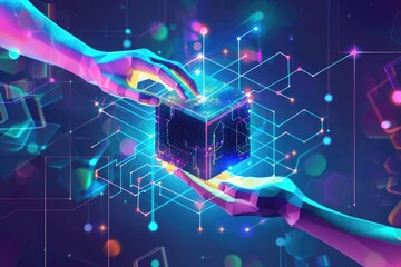 A person is shown holding a small device, likely a smartphone, for everyday use