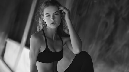 Naklejka premium Attraktives Porträt einer jungen Frau für Social-Media-Profile. Natürliches Lächeln und gute Beleuchtung vermitteln Authentizität. Ideal für professionelle Netzwerke und persönliche Online-Präsenz