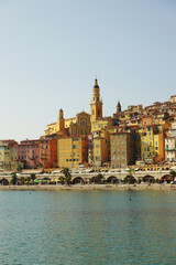 Fototapeta premium The harbour of Menton, the French Riviera 