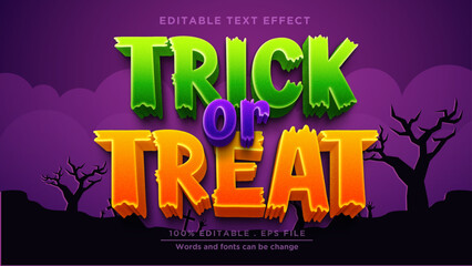 Trick or treat text effect, Editable text effect halloween theme