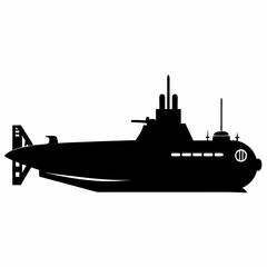 Submarine Black silhouette