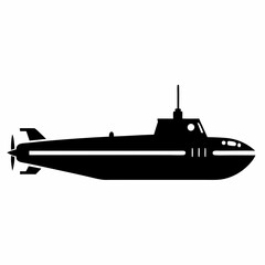 Submarine Black silhouette