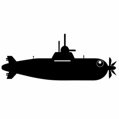 Submarine Black silhouette