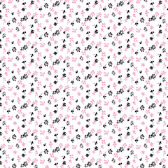 Abstract floral blooming design.  seamless pattern. Abstract art vector with grunge textured flowers and plants in watercolor style.