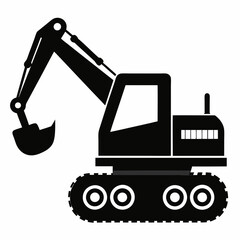 Excavator Black silhouette