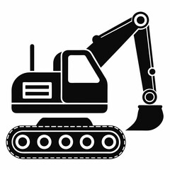 Excavator Black silhouette