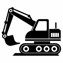 Excavator Black silhouette