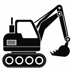 Excavator Black silhouette