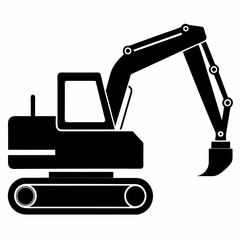 Excavator Black silhouette