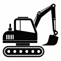 Excavator Black silhouette