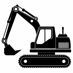 Excavator Black silhouette