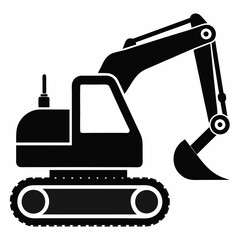 Excavator Black silhouette