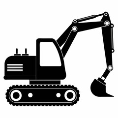 Excavator Black silhouette