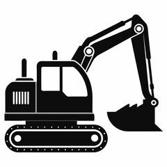 Excavator Black silhouette