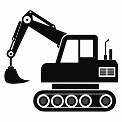Excavator Black silhouette