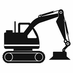 Excavator Black silhouette
