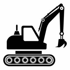 Excavator Black silhouette