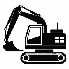 Excavator Black silhouette