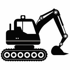 Excavator Black silhouette