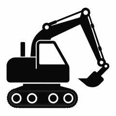 Excavator Black silhouette