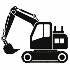 Excavator Black silhouette