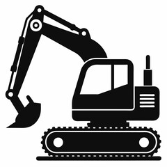 Excavator Black silhouette