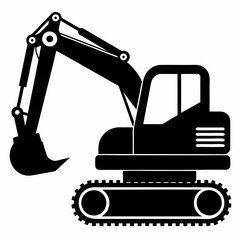 Excavator Black silhouette