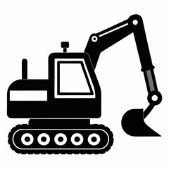 Excavator Black silhouette