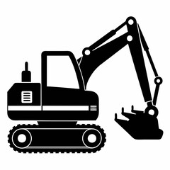 Excavator Black silhouette