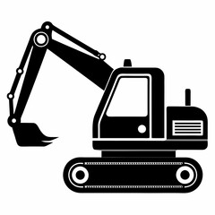 Excavator Black silhouette