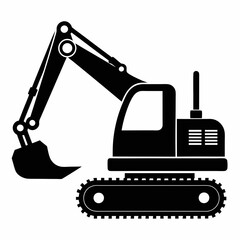 Excavator Black silhouette
