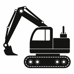 Excavator Black silhouette