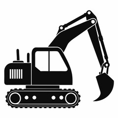 Excavator Black silhouette