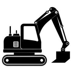 Excavator Black silhouette