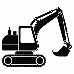 Excavator Black silhouette