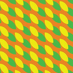 Modern vector pattern featuring seamless double petals in grey and green. Perfect for backgrounds, textiles, and contemporary designs.