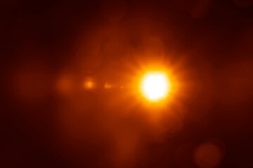 Obraz premium Flare light, effects red yellow sunlight, lens flare, light leaks, warm sun rays light effects, overlays or golden flare isolated on black background. effect, sunlight, ray, glow, bright, shine, sun.