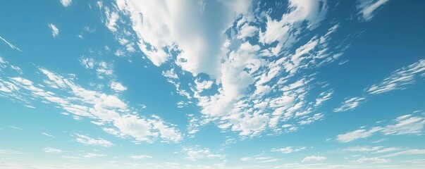 Clear blue skies with wispy cirrus clouds floating overhead, 4K hyperrealistic photo